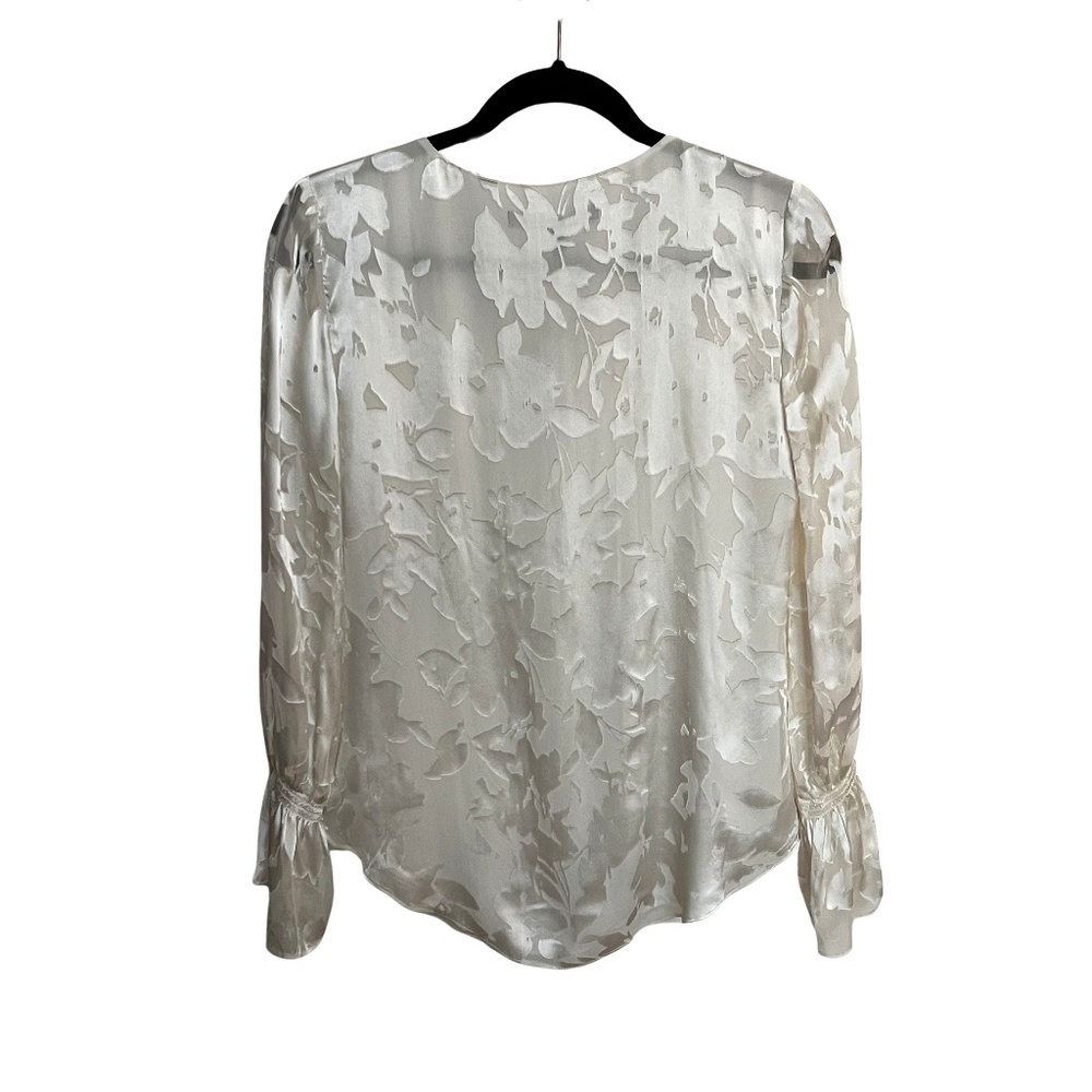 White House Black Market White Blouse Size 0 - Picture 2 of 5